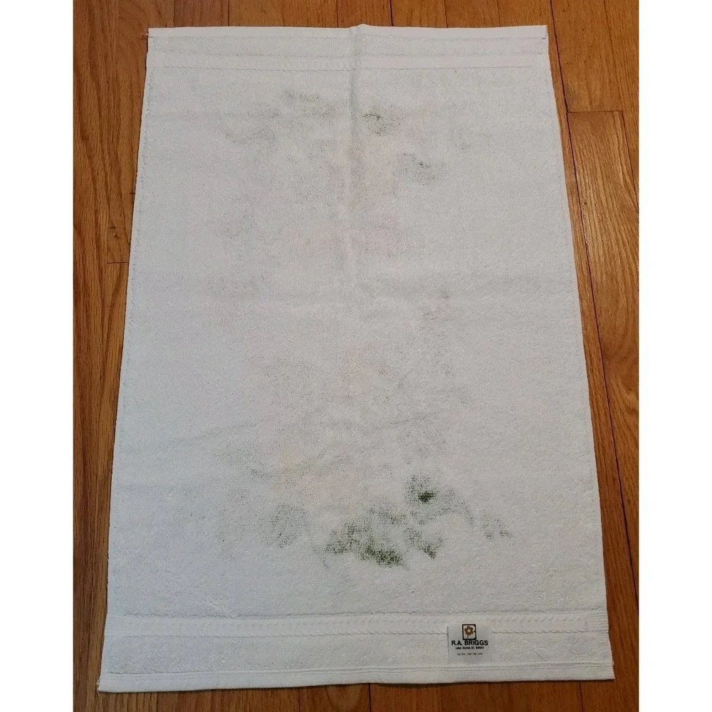 Vintage RA Briggs Hand Towels Yellow Floral Print‎